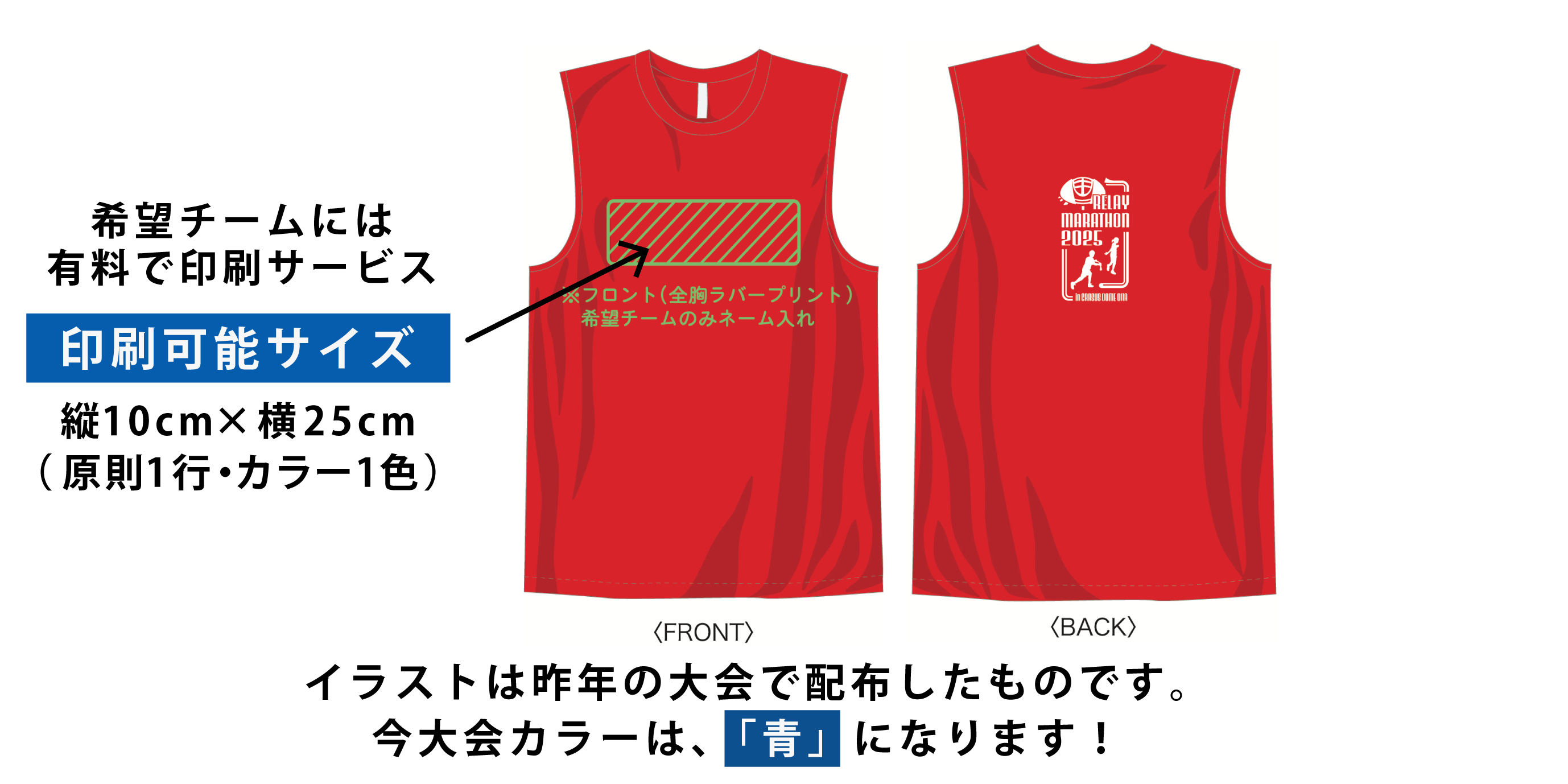 参加賞で貰えるランニングシャツの画像